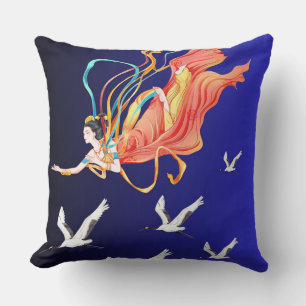 Fliegende chinesische Göttin Dunhuang-Kunst mit Ro Kissen