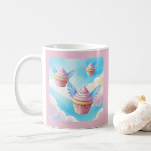 Fliegende Cupcakes am Himmel Kaffeetasse