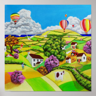 Fliegende Drachen Poster