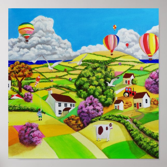 Fliegende Drachen Poster (Vorne)