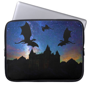 Fliegende Drachen, sternenklares Laptopschutzhülle