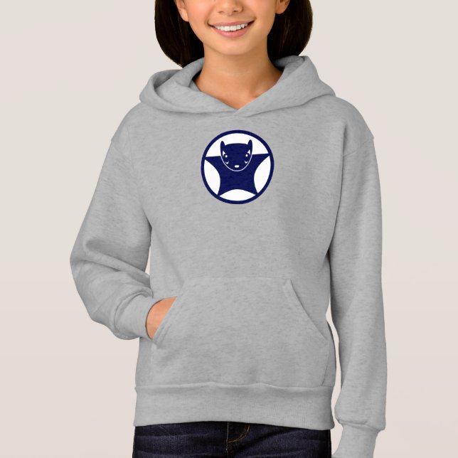 Fliegende Eichhörnchen Fashion Hoodie (blau) (Vorderseite)