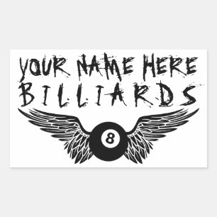 fliegende Eightball-Billard Rechteckiger Aufkleber