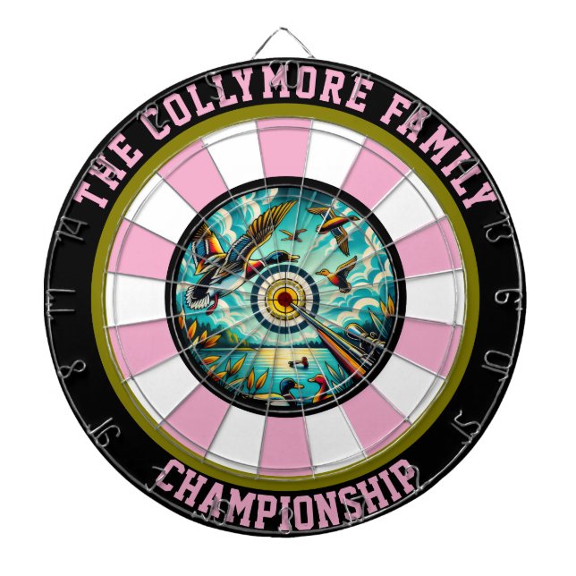 Fliegende Enten - eine schöne Landschaft Dartscheibe (vorne)