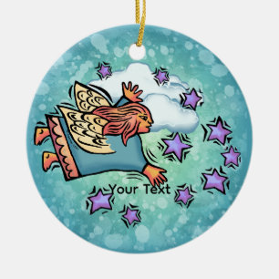 Fliegende Fee Keramik Ornament