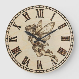 Fliegende Fee - Wanduhr 