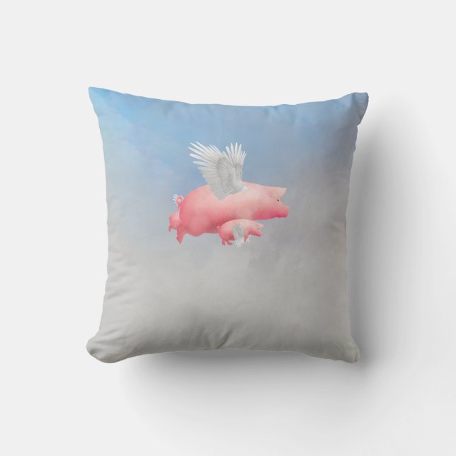Fliegende Ferkel Kissen (Vorderseite)