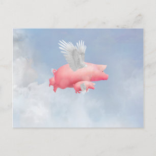 Fliegende Ferkel Postkarte
