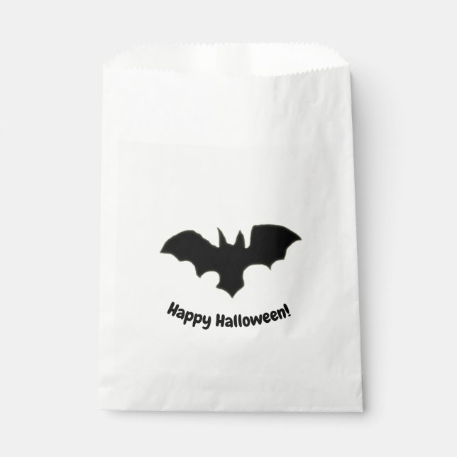 Fliegende Fledermaus auf gelber Gefallenstüte Geschenktütchen (Vorderseite)