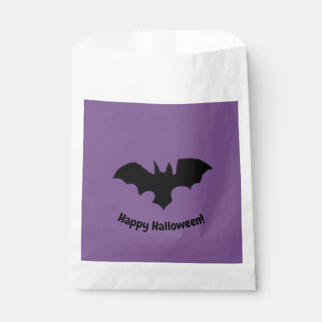 Fliegende Fledermaus auf lila Gefallenstüte Geschenktütchen (Vorderseite)