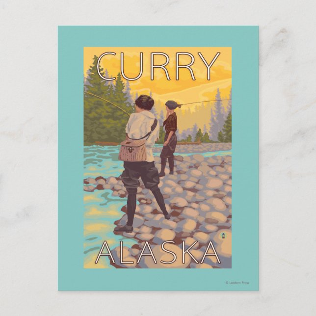 Fliegende Frauen - Curry, Alaska Postkarte (Vorderseite)
