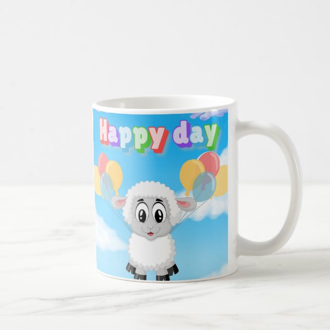 Fliegende Freude - Happy Sheep Tasse (Rechts)