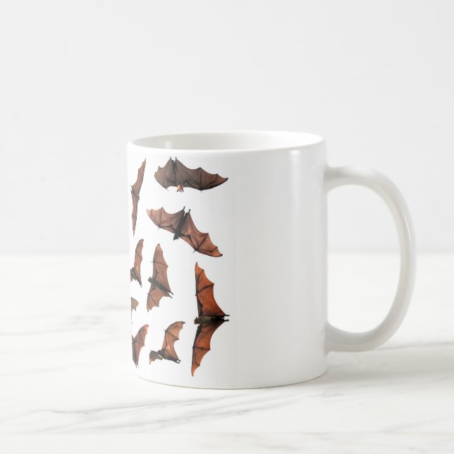 Fliegende Fuchs-FruchtFledermäuse im Himmel Kaffeetasse (Rechts)