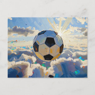 Fliegende Fußball-Ball-Kunst (Ölgemälde Nr. 3) Feiertagspostkarte