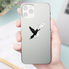 Fliegende Gedanken: Personalisiertes cockatiel-Not Aufkleber