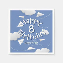 fliegende gefaltete Papierflugzeuge Geburtstag