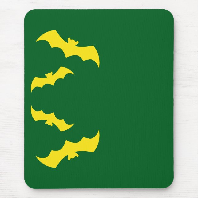 Fliegende gelbe Halloween-Fledermäuse Mousepad (Vorne)