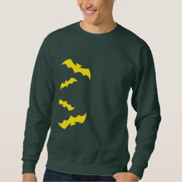 Fliegende gelbe Halloween-Fledermäuse Sweatshirt