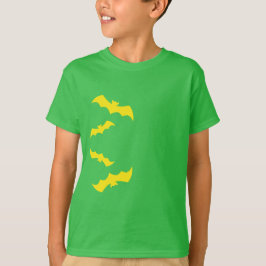 Fliegende gelbe Halloween-Fledermäuse T-Shirt