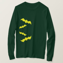 Fliegende gelbe Halloween-Fledermäuse T-Shirt