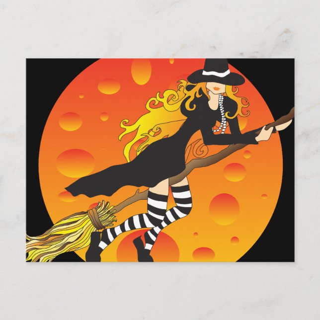 fliegende Hexe_2 Postkarte (Vorderseite)