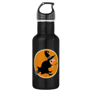Fliegende Hexe Halloween Edelstahlflasche