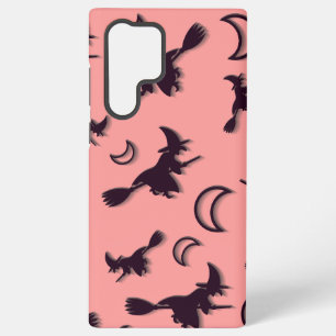 Fliegende Hexe unter Halbmond in der Halloween-Nac Samsung Galaxy Hülle