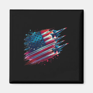 Fliegende Jets Amerikanische Flagge USA Patriotisc Magnet