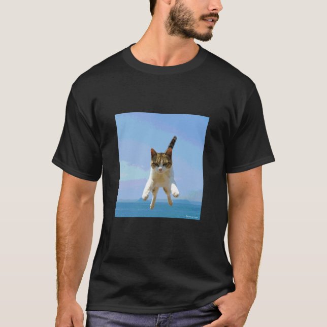 fliegende Katze3_001 T-Shirt (Vorderseite)