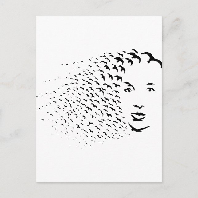 Fliegende Krallen oder optische Illusion Postkarte (Vorderseite)