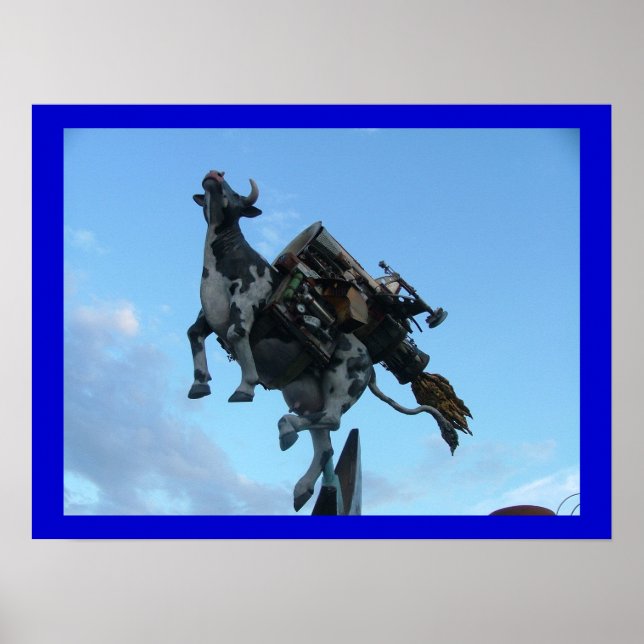 Fliegende Kuh Poster (Vorne)