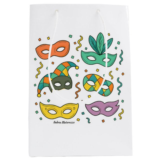 Fliegende Masken Mittlere Geschenktüte (Vorderseite)
