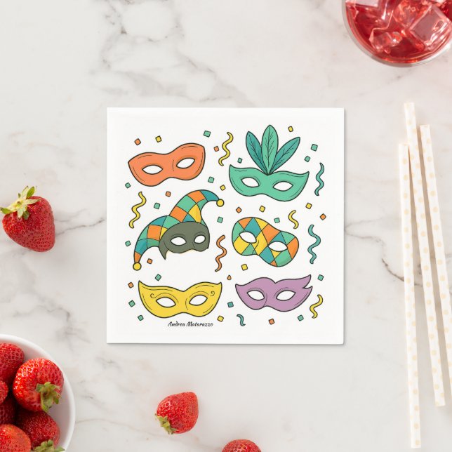 Fliegende Masken Serviette (Beispiel)