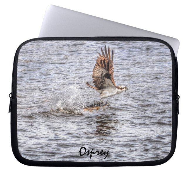 Fliegende Osprey & Fish Wildlife Foto Geschenk Laptopschutzhülle (Vorderseite)