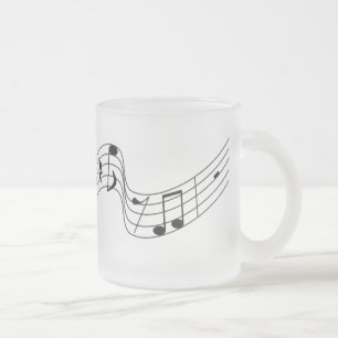 Fliegende Partitur-Milchglas-Tasse Mattglastasse