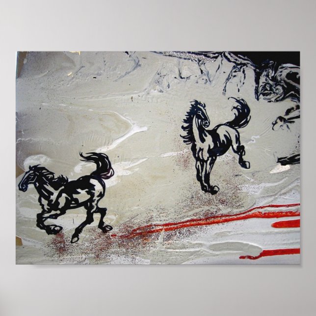 "Fliegende Pferde" Poster (Vorne)
