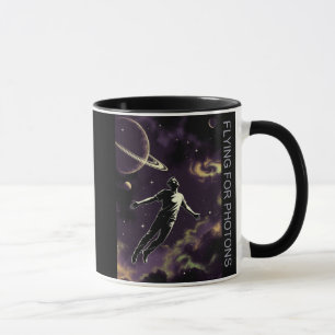 Fliegende Photonen-Tasse mit Titel-Linkshand-Kombi Tasse