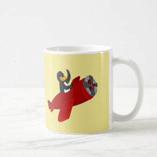 Fliegende Pinguinkaffee-Cartoon-Tasse Kaffeetasse