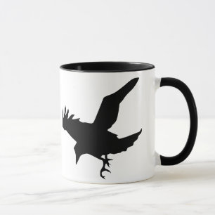 Fliegende Raben-Silhouette-Keramik-Tasse Tasse