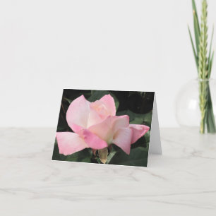 Fliegende rosa Rose Karte