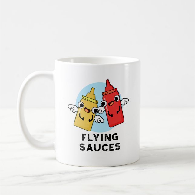 Fliegende Sauces Funny Food Puff Kaffeetasse (Links)