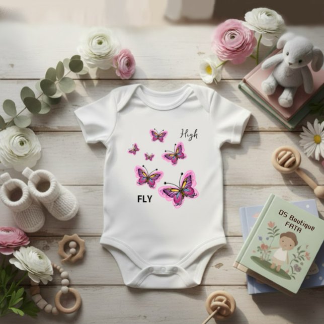 Fliegende Schmetterlinge Baby Strampler (Von Creator hochgeladen)