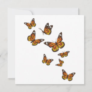 Fliegende Schmetterlinge - Schmetterling Lover Gar Dankeskarte