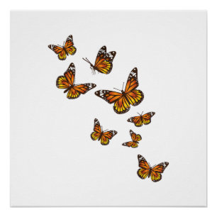 Fliegende Schmetterlinge - Schmetterling Lover Gar Poster
