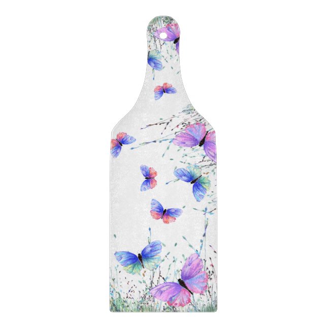 Fliegende Schmetterlinge Schneidebrett (Vorderseite)