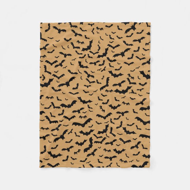Fliegende schwarze Schläger Fleecedecke (Vorderseite)