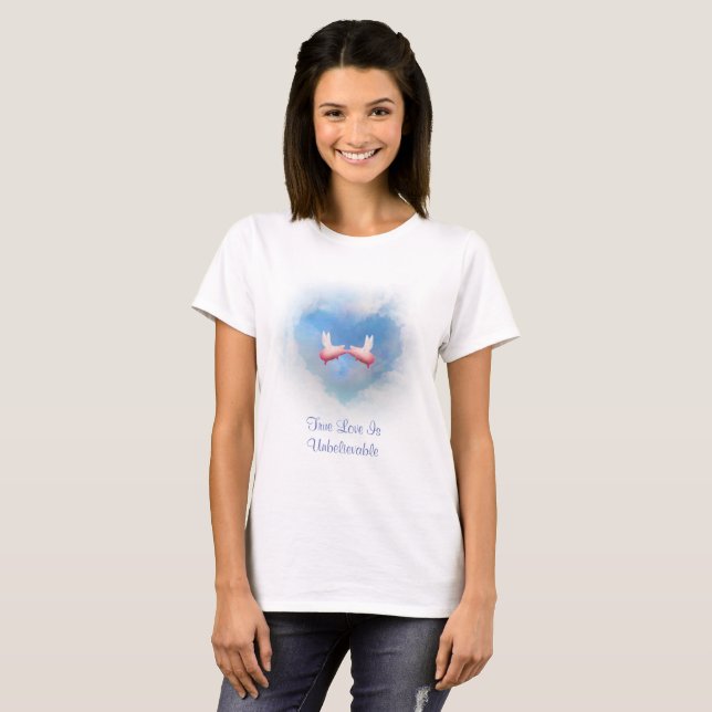 Fliegende Schweine Kiss-True Love ist unglaubliche T-Shirt (Vorne ganz)