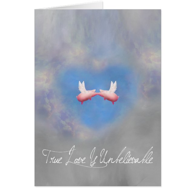 Fliegende Schweine küssen-wahre Liebe ist unglaubl (Vorne)