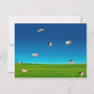 Fliegende Schweine Postkarte