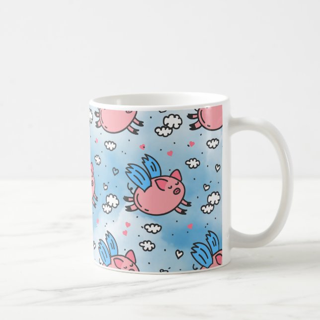 fliegende Schweine Tasse (Rechts)